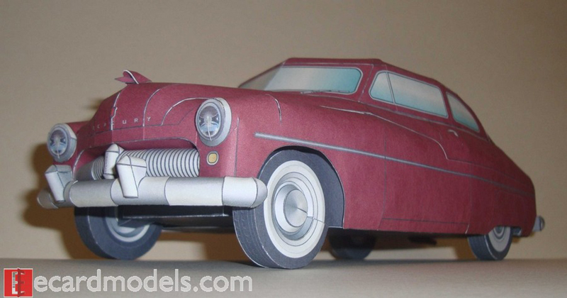 Agny Papir アメリカ製乗用車 Mercury Coupe 1949 | カードモデル始め 