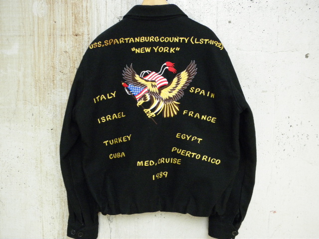 1980年代 U.S. NAVY ツアージャケット（スカルパッチ・刺繍 