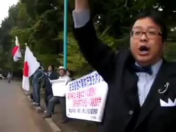 史上初！朝鮮大学校前で在特会が抗議活動ニコニコ動画