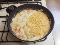 白菜のクリームスープスパゲティt34