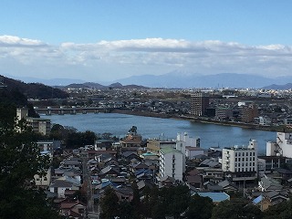 成田山から見た木曽川　2015/12/19