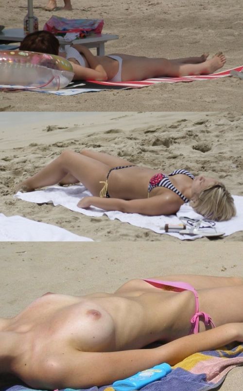 ヌーディストビーチで全裸になったちゃう外人美女の盗撮エロ画像！ 37枚 No.21