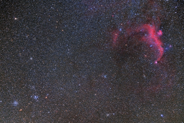 かもめ星雲と南の二重星団