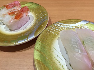 回転寿司 トポス 真鯛 赤海老