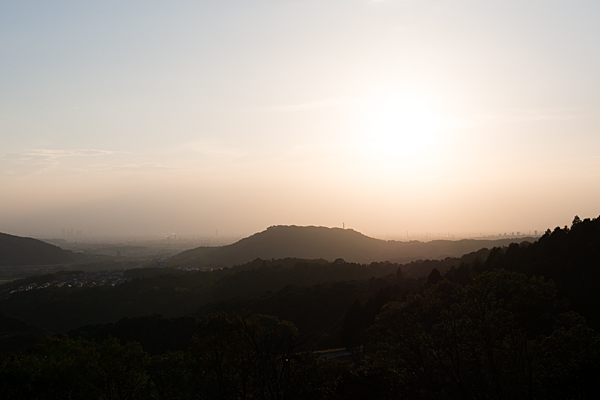 定光寺遠望所からの夕景