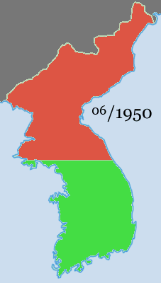 朝鮮半島を南北に移動する戦線